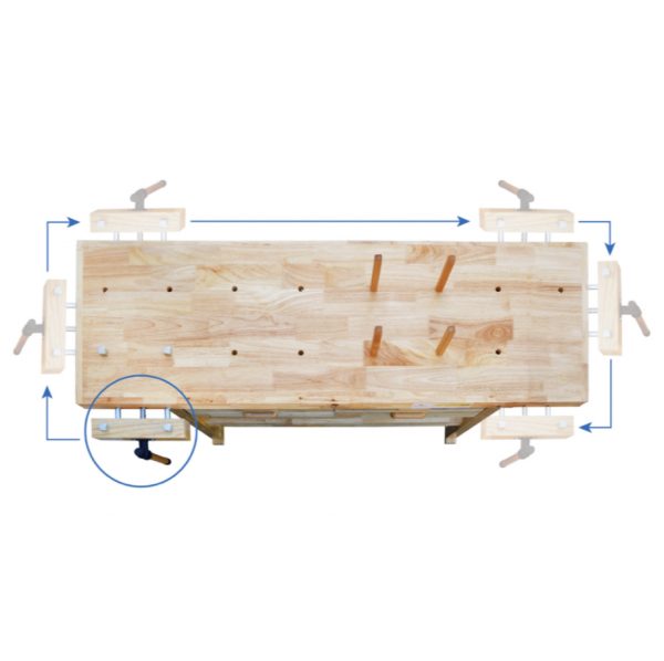 BAMATO WORK-1640 Hobelbank aus Massivholz